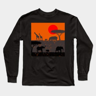 Animales africanos Long Sleeve T-Shirt